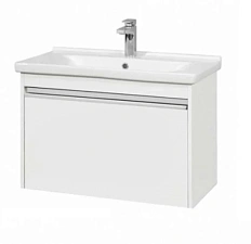 Тумба под раковину подвесная Акватон Капри 80 см белая глянцевая