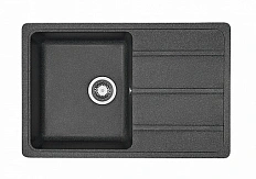 Мойка для кухни Акватон Аманда 80 см с прямоугольным крылом графит