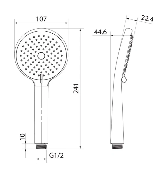 Лейка для душа IDDIS Ray белая матовая RAY3F0Wi18 (детальная фотография), душевые лейки
