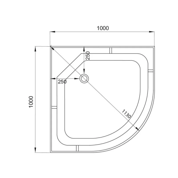 Душевая кабина Deto L 100x100 см с электрикой L901EL (детальная фотография), со средним поддоном