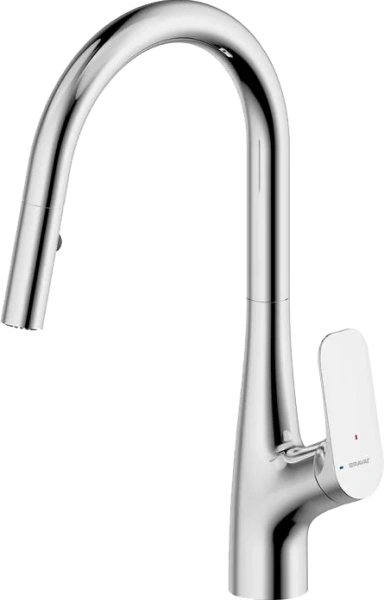 Смеситель для кухни Bravat с вытяжным изливом F7428563CP-ENG (детальная фотография)