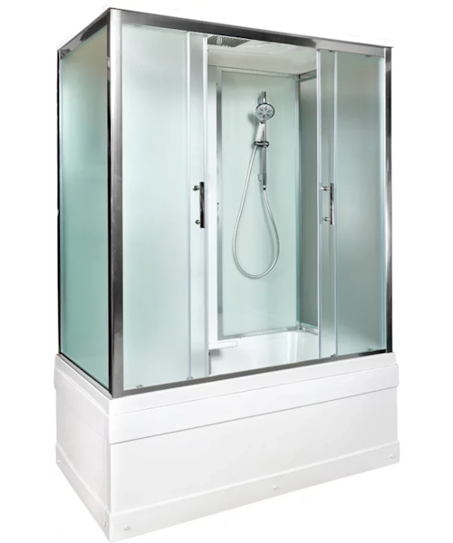 Душевая кабина Deto EM 160x85 см с гидромассажем EM4516GM (детальная фотография), с высоким, глубоким поддоном, глубокий поддон