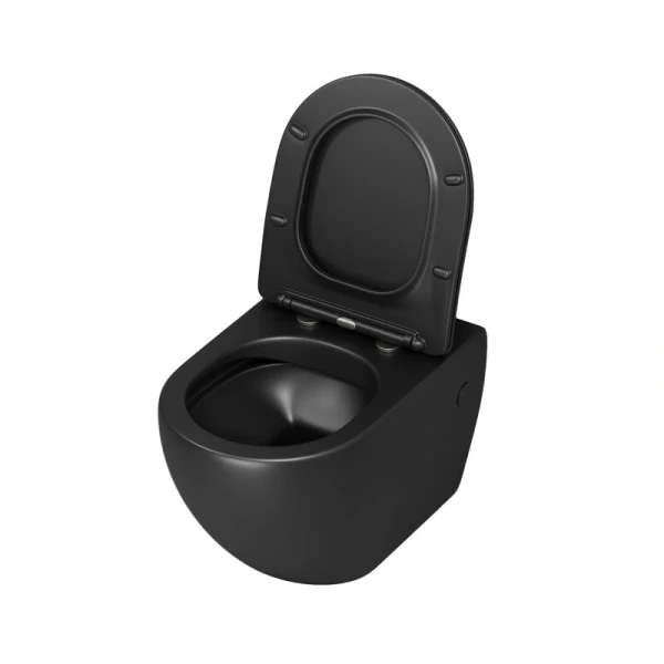 Унитаз подвесной Grossman Color черный матовый GR-4411BMS (детальная фотография), современные, hi-tech, круглые