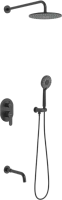 Душевой комплект BERGES Ventas черный матовый