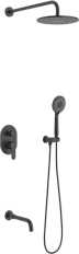 Душевой комплект BERGES Ventas черный матовый