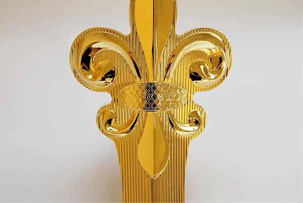 Ванна акриловая Радомир Леонесса 1, 175 х 80 см на ножках Лилия, 1-01-3-0-9-138, слив-перелив, белая, золото (детальная фотография), белые