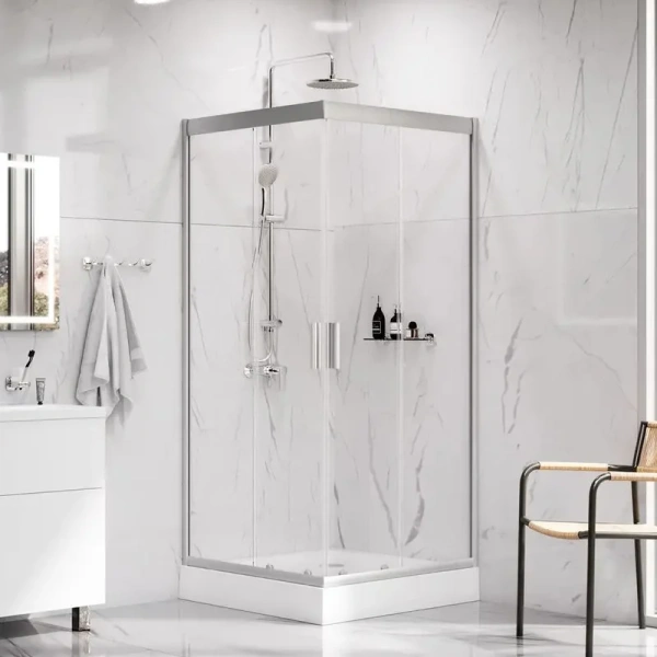 Душевой уголок Am.Pm Gem 90x90 см профиль хром матовый W90UG-403-090MT (детальная фотография)