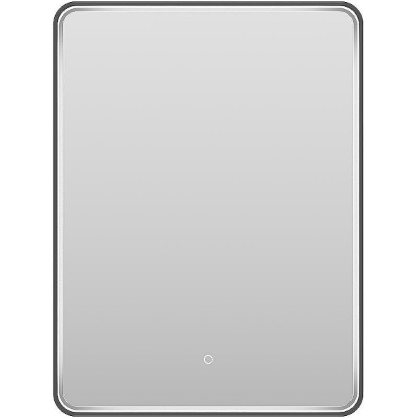 Зеркало с подсветкой Brevita Mercury 60 см прямоугольное, черное MER-Rett6-060/80-black (детальная фотография), в наличии