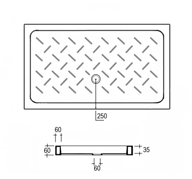 Душевой поддон RGW CER CR-128 120х80 см белый 19170382-01 (детальная фотография), низкие до 15 см