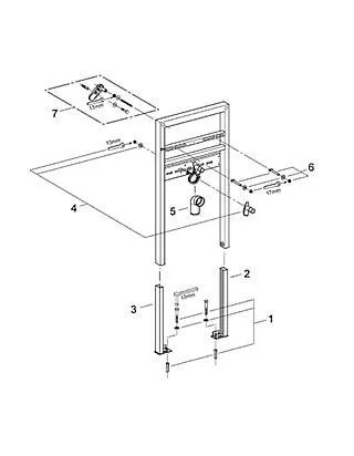 Инсталляция для раковины Grohe Rapid SL 38541000 (детальная фотография), для раковины