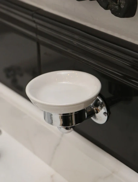 Мыльница для ванной Devon&Devon New York NY101 (детальная фотография), металлические, из керамики