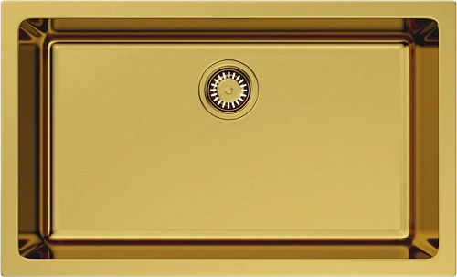 Мойка для кухни Omoikiri Okinoshima 76-U/I-G-Glossy 76 см золото глянцевое - фото 8