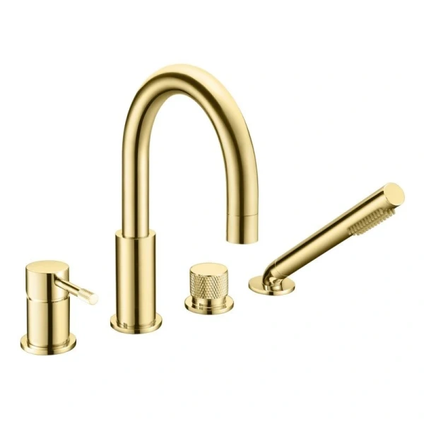 Смеситель для ванны Boheme Uno золото 460-G (детальная фотография)