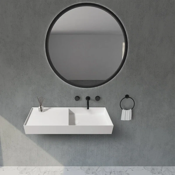 Раковина Abber Stein 80 см белая матовая AS2648 (детальная фотография), 80 см