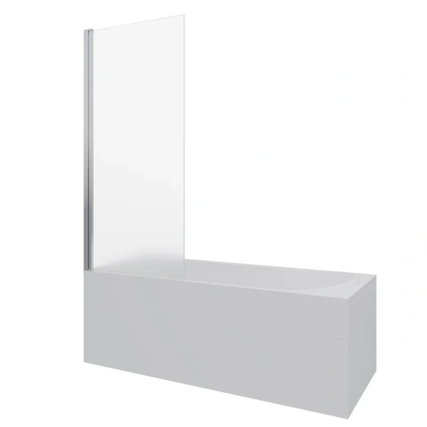 Шторка для ванны Berges River S 90х145 см матовое стекло, профиль хром 065020 (детальная фотография), стеклянные