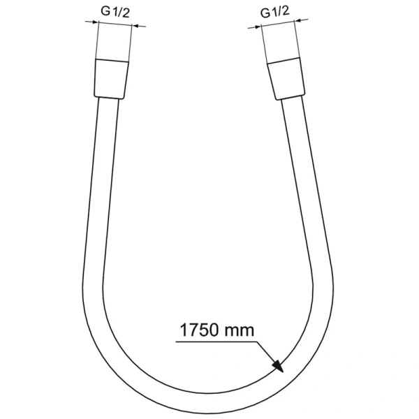Шланг для душа Ideal Standart Idealflex хром BE175AA (детальная фотография), шланги для душа
