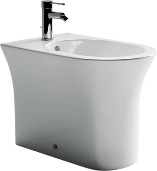 Биде напольное Ceramica Nova Star белое CN1906 (детальная фотография), современные, hi-tech