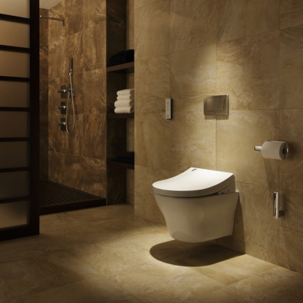 Унитаз подвесной TOTO MH CW162 392х310х526мм (детальная фотография), современные, hi-tech, круглые