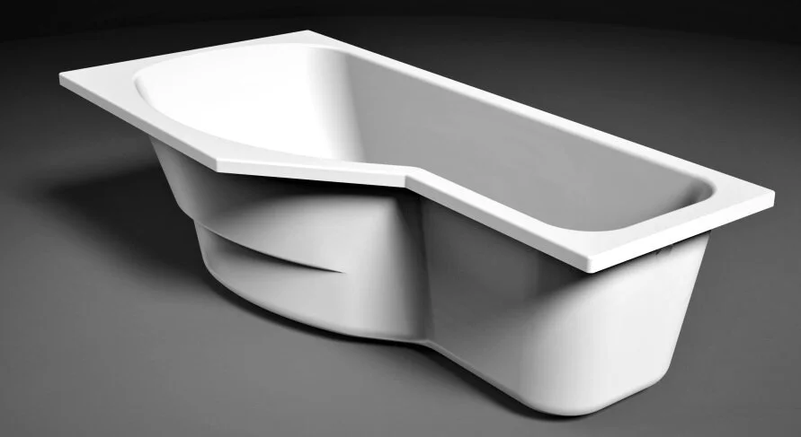 Ванна из искусственного камня Belux Вена ВВ-1600, 4810924211675, 160 x 75 см, белый (детальная фотография), современныe, hi-tech