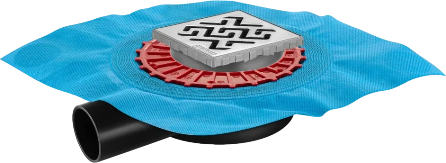 Душевой трап BERGES ZENTRUM Antik 10 см хром матовый 090364 (детальная фотография)