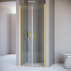 Душевая дверь в нишу RGW Passage PA-104-Gb 90 см профиль золото, стекло прозрачное