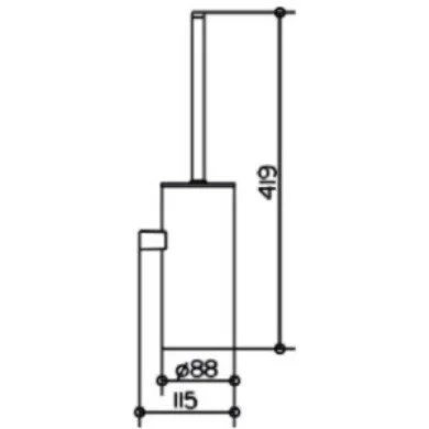 Ёршик, цвет хром/белый, Keuco Moll 12769 010100 (детальная фотография), в наличии