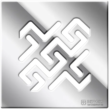 Душевой трап BERGES ZENTRUM Antik 15 см хром 091465 (детальная фотография), для монтажа в пол