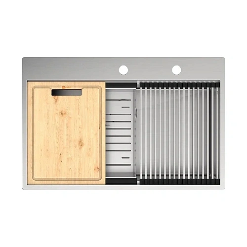 Мойка для кухни Lemark Iordana 78 см сталь - фото 2