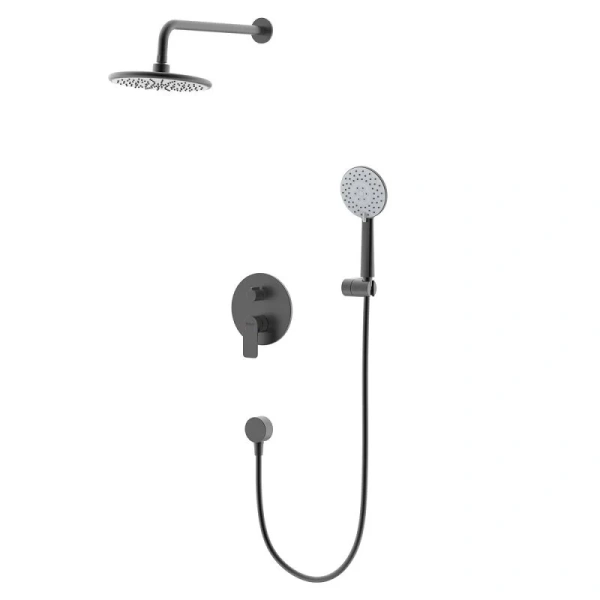 Душевой комплект Black&White Universe черный матовый 8311BUK (детальная фотография), черные