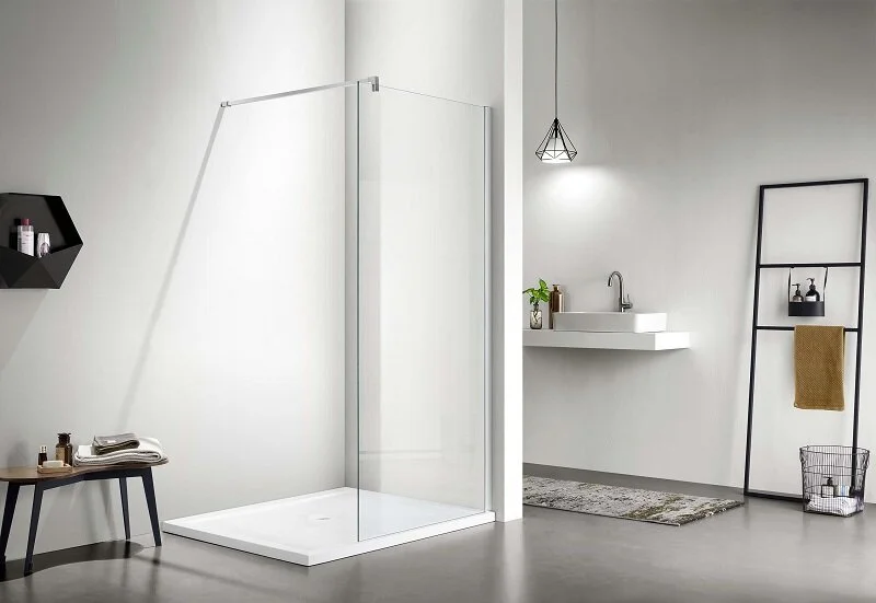 Душевая перегородка Акватек 80 см профиль хром AQ WIW 11020CH (детальная фотография), хром