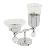 Стакан и мыльница для ванной Migliore Amerida хром