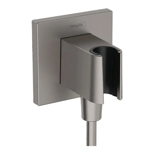 Шланговое подсоединение Hansgrohe FixFit шлифованный черный хром - фото 6