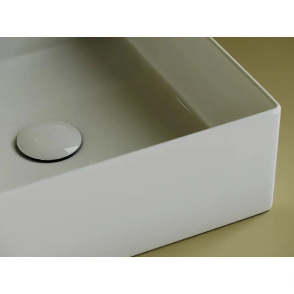 Раковина Ceramica Nova Element 36 см белая глянцевая CN6068 (детальная фотография), маленькие, в форме чаши, квадратная