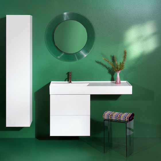 Раковина Laufen Kartell 120 см полка справа 8.1333.2.000.108.1 (детальная фотография), в наличии