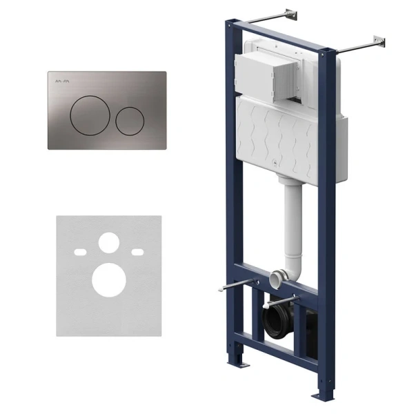 Инсталляция для унитаза Am.Pm Pro с клавишей никель матовый I012704.9031 (детальная фотография)