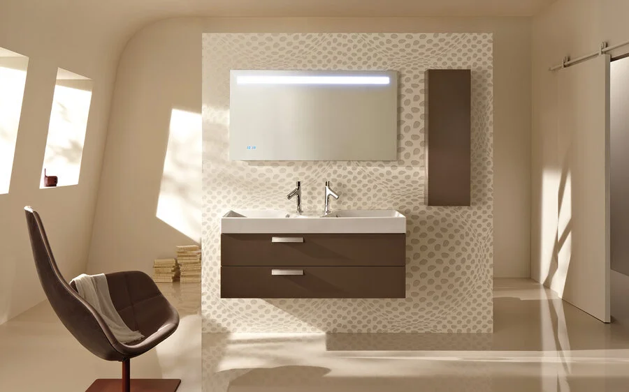 Зеркало с подсветкой Jacob Delafon Replay 120 см с часами EB1163-NF (детальная фотография), нет в наличии index_1