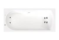 Гидромассажная ванна Радомир Николь 2-79-2-0-0-240Р, 168 x 70 см, рама-подставка разборная, фронтальный экран, слив-перелив автомат, гидромассаж Стандарт хром пневмокнопка, массаж спины и ступней, белая