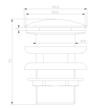 Донный клапан Lemark Jasmine LM6680 клик-клак (детальная фотография), по запросу, нет в наличии