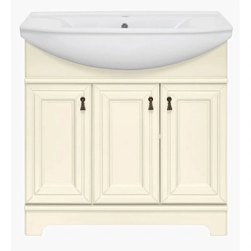 Тумба под раковину напольная Misty Лувр 85 см слоновая кость - фото 1