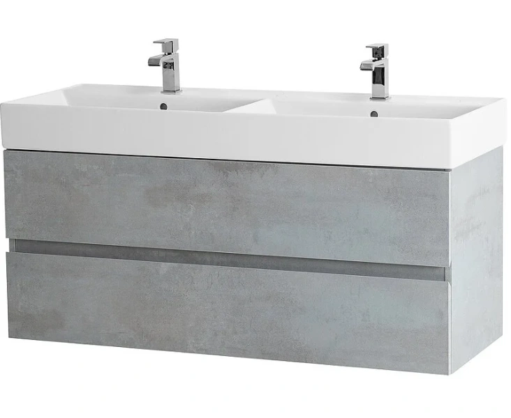 Тумба под раковину подвесная Cezares Molveno 120 см beton MOLVENO 46-120-2C-SO-2-BET (детальная фотография)