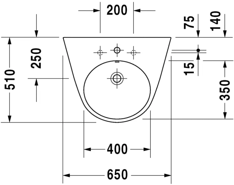 Раковина Duravit Starck 2 23236500 (детальная фотография), по запросу index_1
