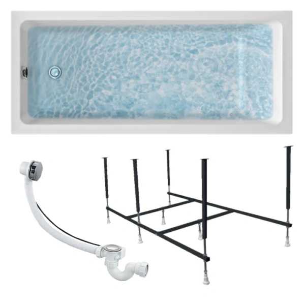 Ванна акриловая 1MarKa Bianca 01бья1675кс2+, 160 x 75 см, цвет белый (детальная фотография), 160х75