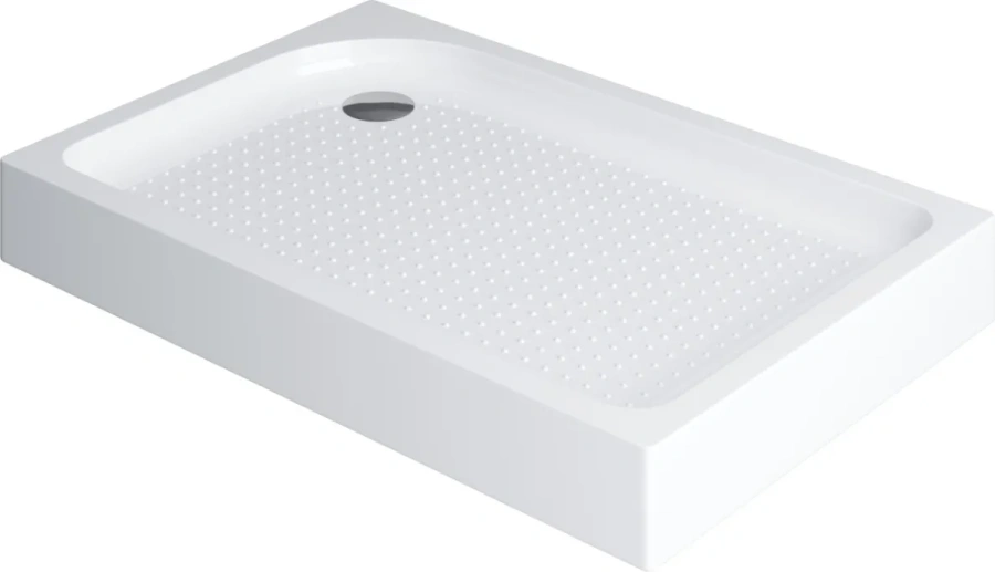 Душевой поддон BelBagno Tray-BB-AH 100х80 см акриловый левый TRAY-BB-AH-100/80-15-W-L (детальная фотография), недорогие