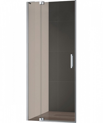 Душевая дверь в нишу Cezares Slider 100 см стекло бронзовое, профиль хром - фото 4