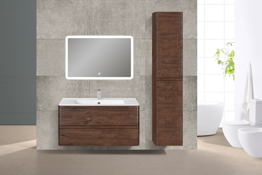 Тумба под раковину подвесная Vincea Vico 99,5 см R.Wood VMC-2V100RW (детальная фотография), современная, hi-tech, лофт
