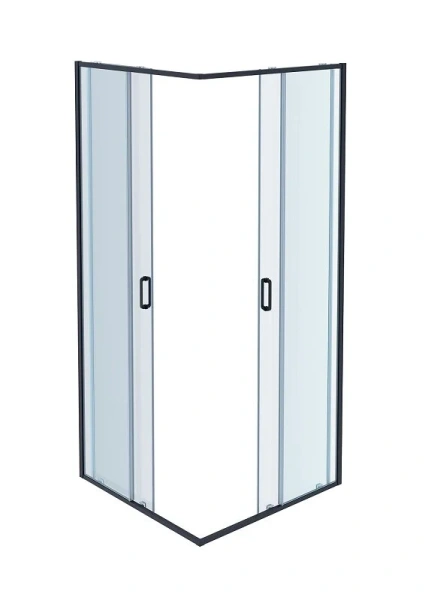 Душевой уголок Акватек 80x80 см профиль черный матовый AQ ARI KV 08020BL (детальная фотография), 80х80