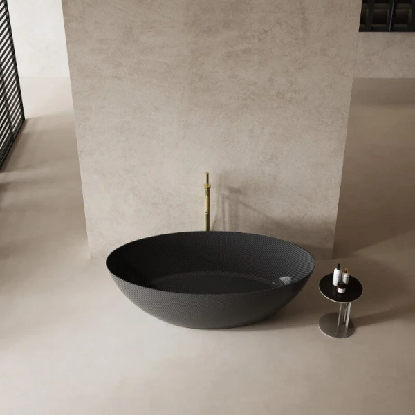 Ванна карбоновая Abber Karbon 180x85 см черная AK9002-1.8 (детальная фотография), современныe, hi-tech, декорированныe