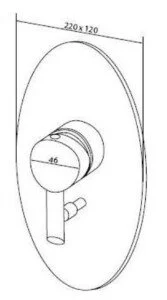 Смеситель для душа AM.PM Awe монтируемый в стену хром F1585000 (детальная фотография), для душа