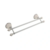 Полотенцедержатель Migliore Olivia белая керамика с декором платина, хром