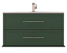 Тумба под раковину подвесная Cezares Tiffany 80 см verde opaco